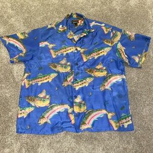 VTG Patagonia Pataloha Hawaiian Aloha Short Sleeve Button Up Rayon Shirt Men's M